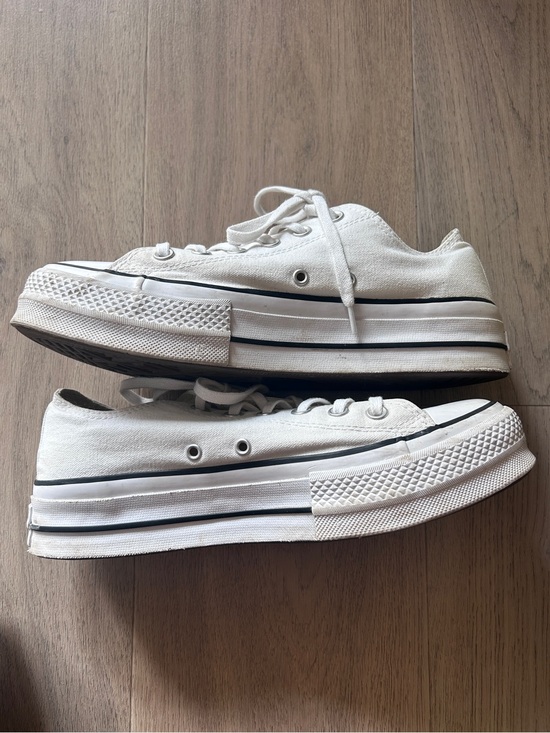 Converse Shoes - White Platform Converse Canvas Sneakers